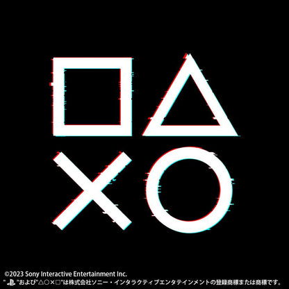 《PlayStation》_L尺寸_T恤 for PlayStation 形狀標誌 故障版/黑色-