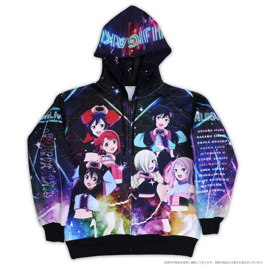 Love Live! 虹咲學園學園偶像同好會 M 全圖案拉鍊帽衫（首次限定）