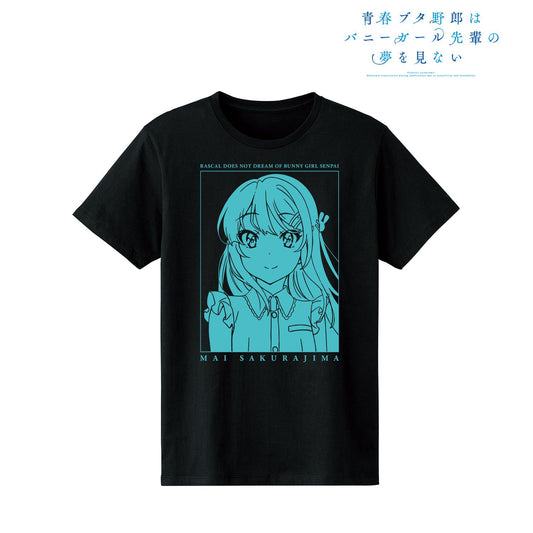 青春豬頭少年不會夢到兔女郎前輩_描繪下來的插圖 櫻島麻衣 T恤 男士(尺碼/L)