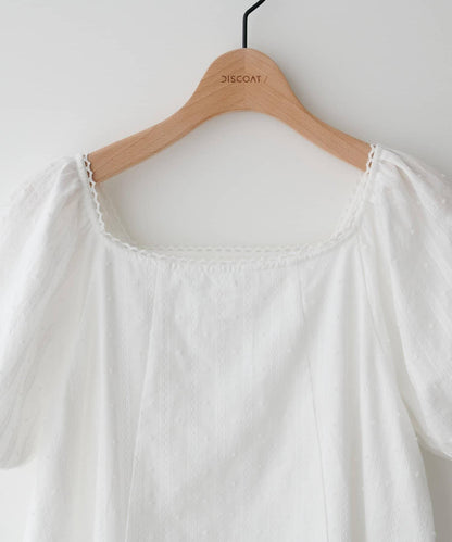 Discoat umm. 多比織點短袖迷你連衣裙