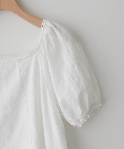 Discoat umm. 多比織點短袖迷你連衣裙