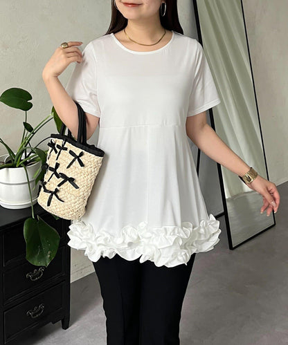 下襬荷葉邊荷葉邊T恤