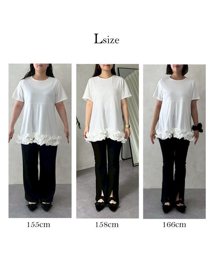 下襬荷葉邊荷葉邊T恤