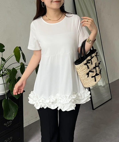 下襬荷葉邊荷葉邊T恤
