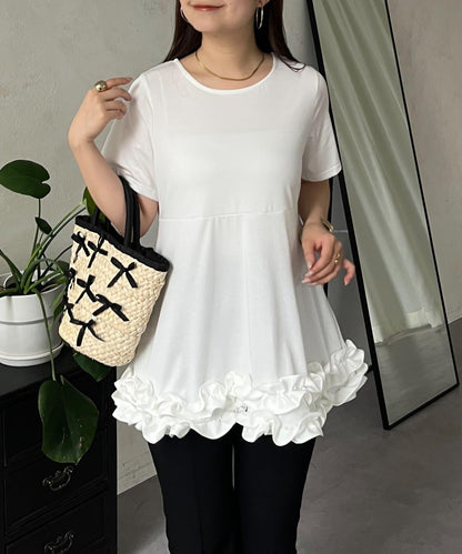 下襬荷葉邊荷葉邊T恤