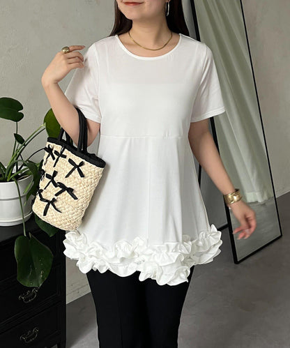 下襬荷葉邊荷葉邊T恤