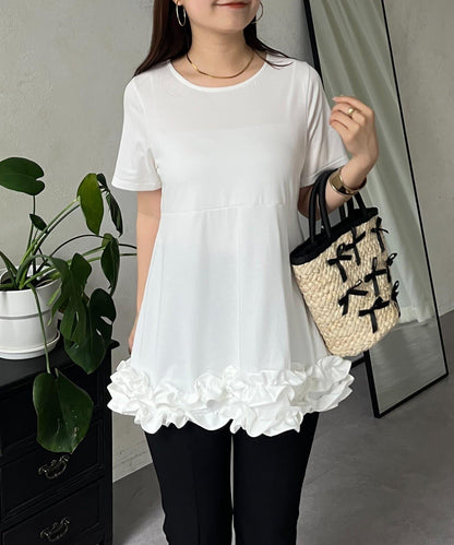下襬荷葉邊荷葉邊T恤
