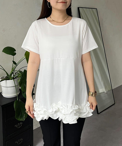 下襬荷葉邊荷葉邊T恤