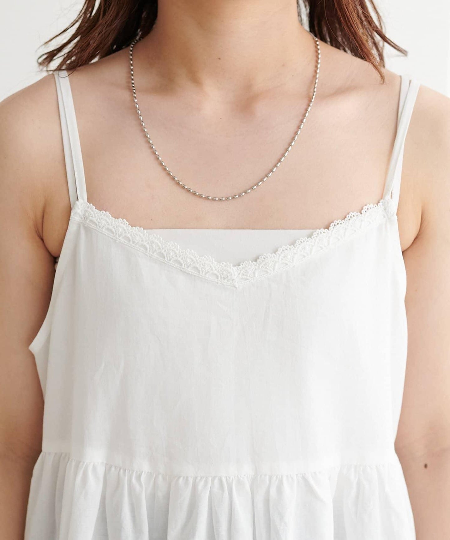 蕾絲拼接吊帶長款上衣