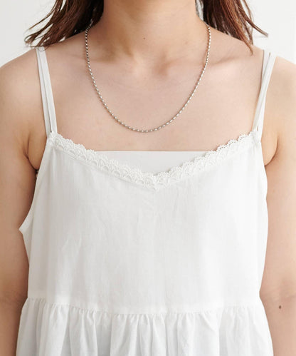 蕾絲拼接吊帶長款上衣