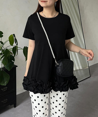 下襬荷葉邊荷葉邊T恤