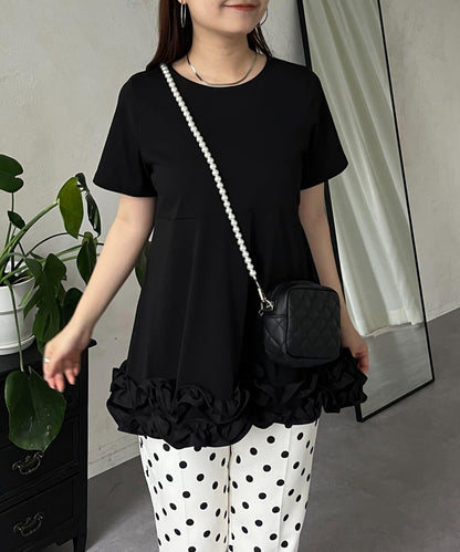 下襬荷葉邊荷葉邊T恤