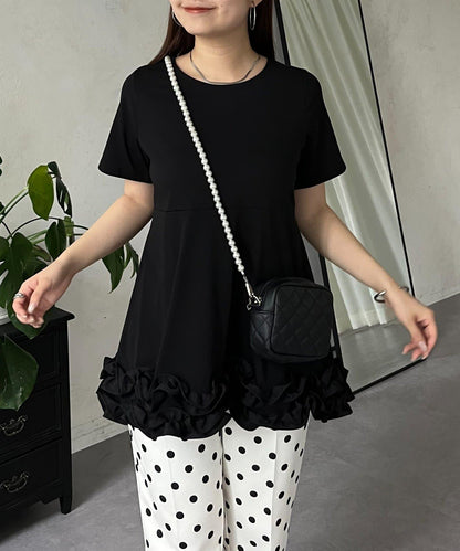 下襬荷葉邊荷葉邊T恤