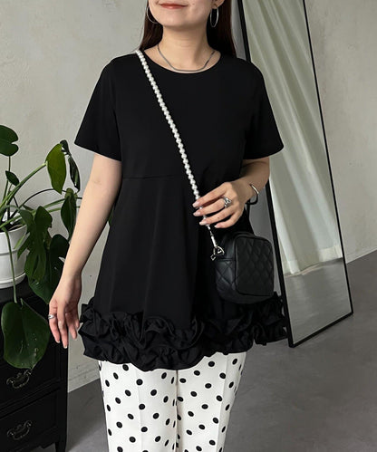 下襬荷葉邊荷葉邊T恤