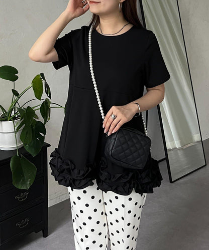 下襬荷葉邊荷葉邊T恤