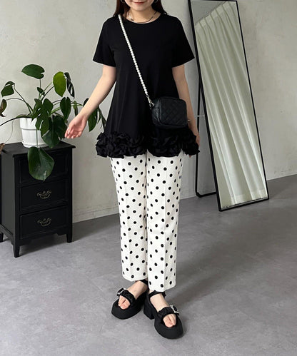 下襬荷葉邊荷葉邊T恤