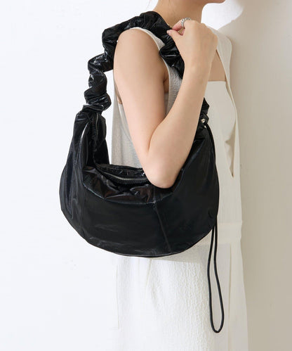 【PAPILLONNER/蝴蝶】褶皺設計圓形包