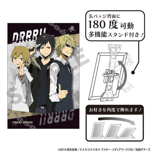 《無頭騎士異聞錄》×2_藝術罐徽章 紀田正臣＆折原臨也＆平和島靜雄