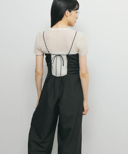 露背吊帶連體褲