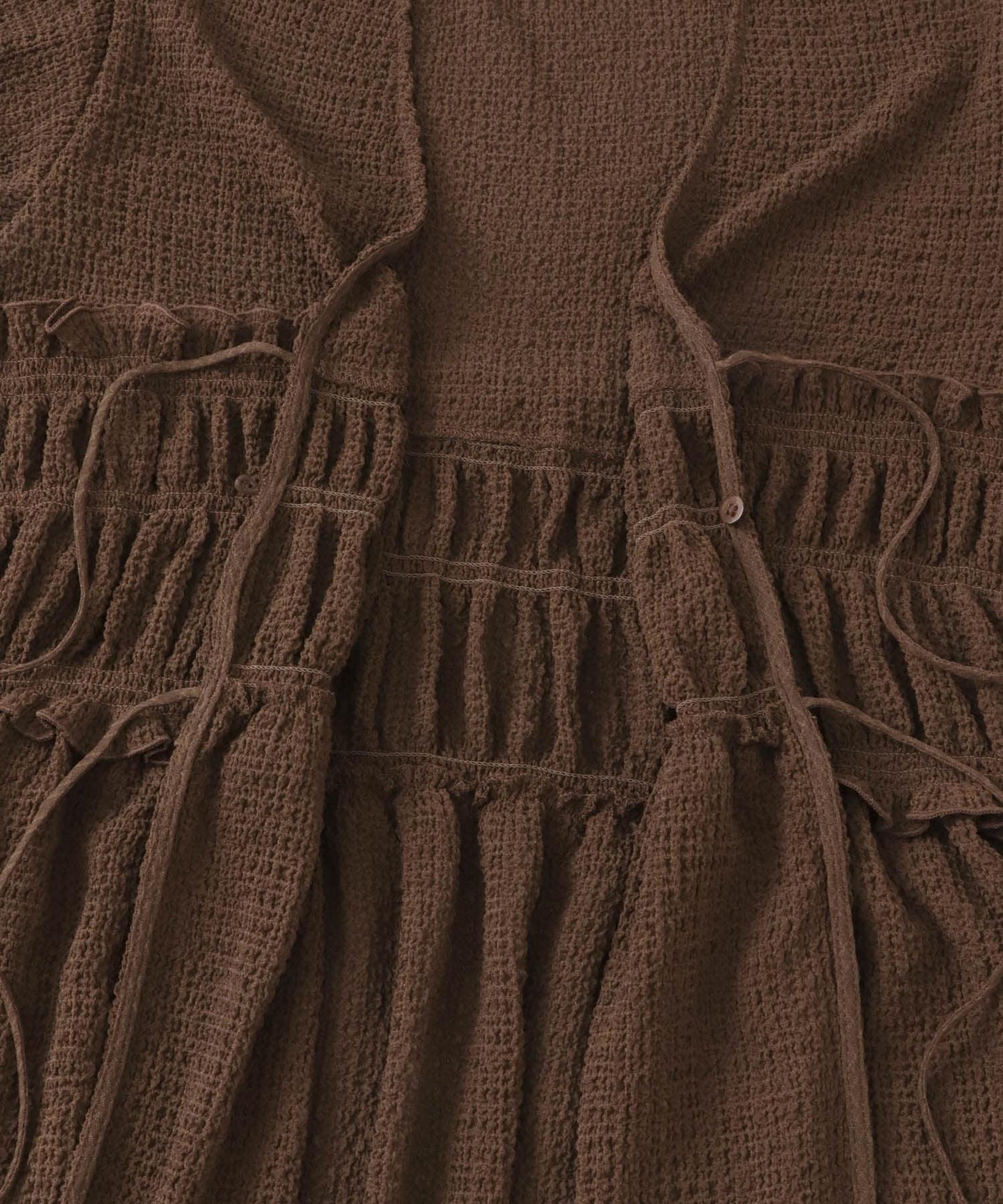 前繫帶蝴蝶結長款上衣