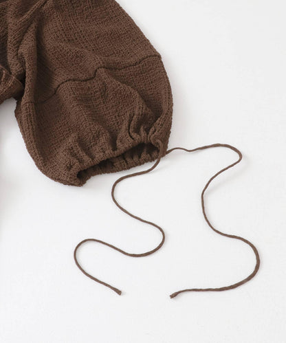 前繫帶蝴蝶結長款上衣