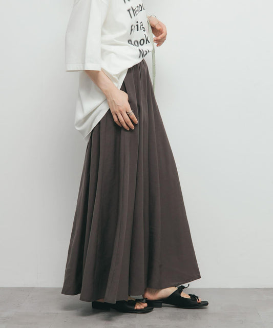 寬鬆喇叭透視半身裙