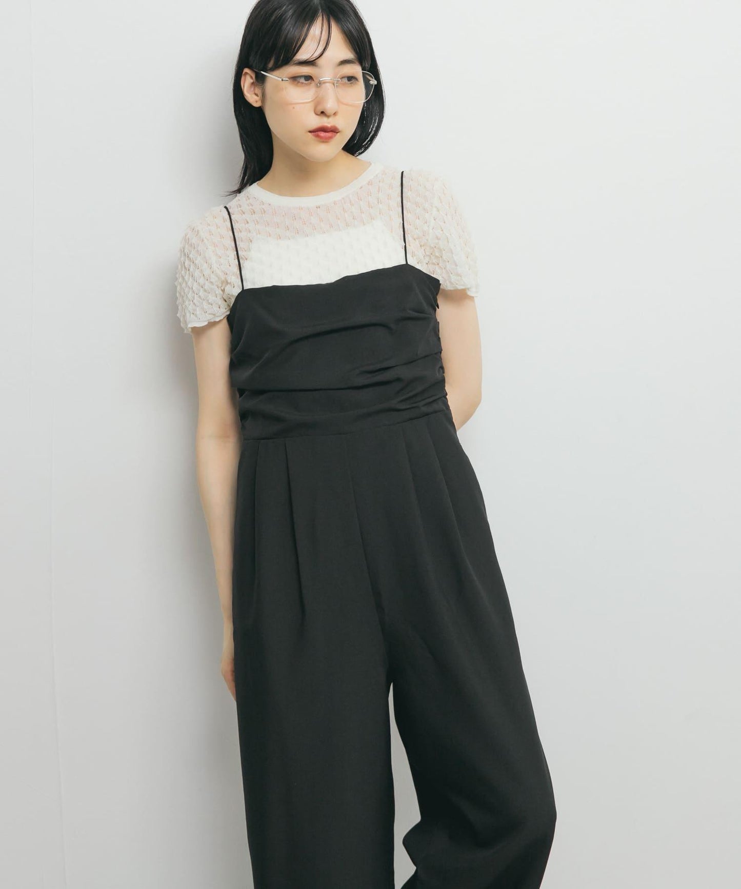 露背吊帶連體褲