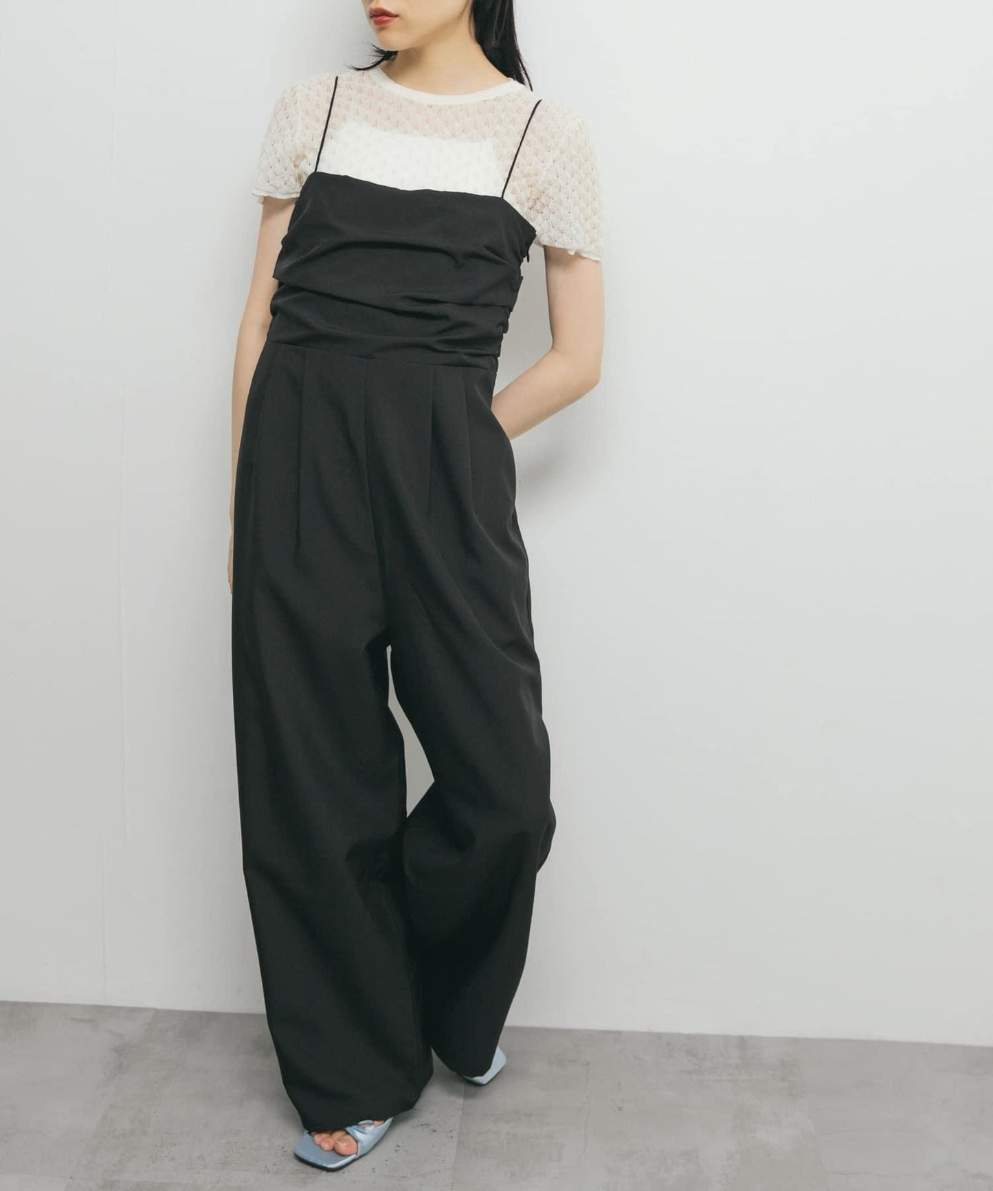 露背吊帶連體褲