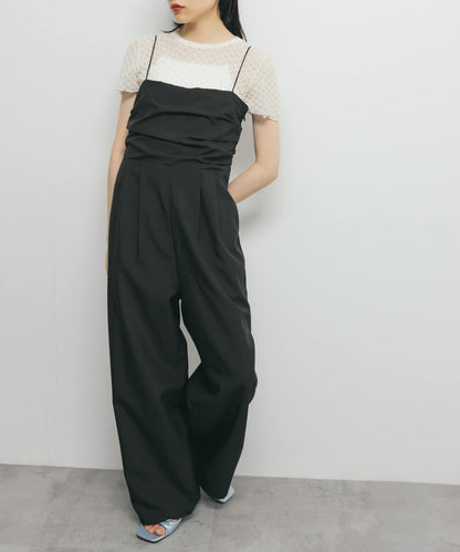 露背吊帶連體褲