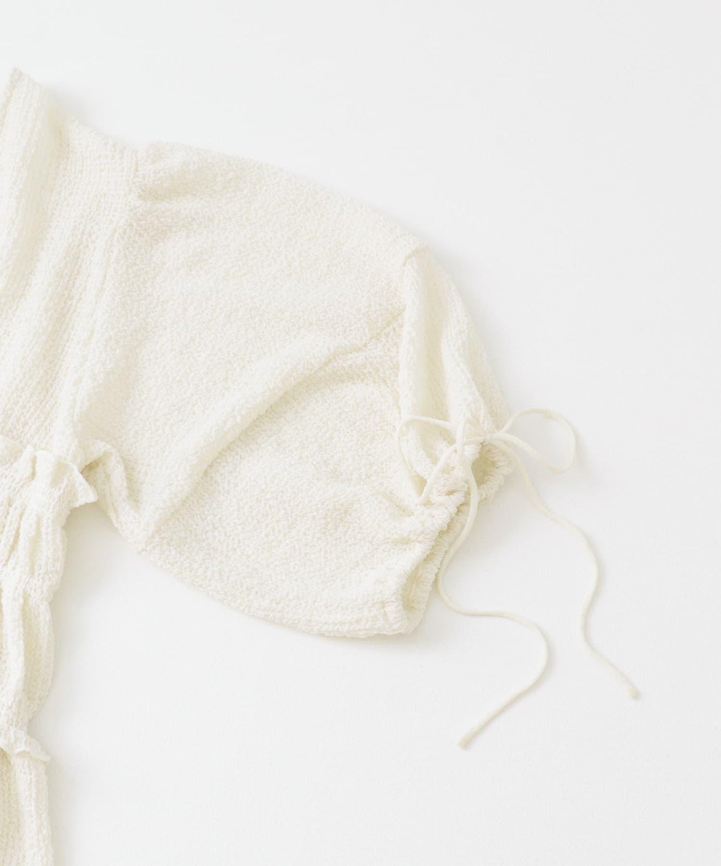 前繫帶蝴蝶結長款上衣