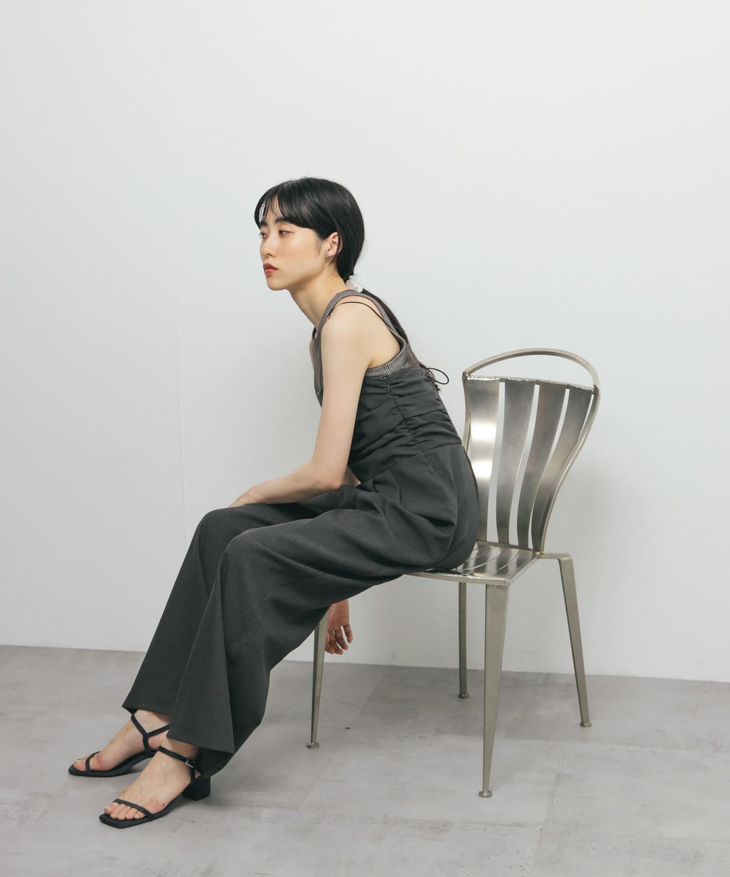 露背吊帶連體褲