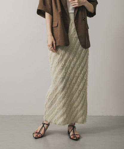 流蘇針織半身裙