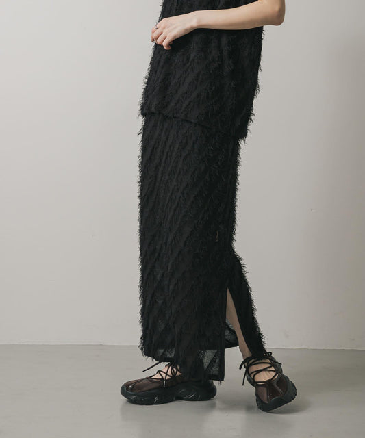 流蘇針織半身裙