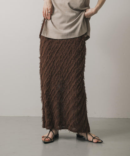 流蘇針織半身裙
