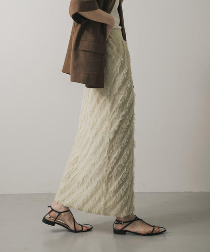 流蘇針織半身裙