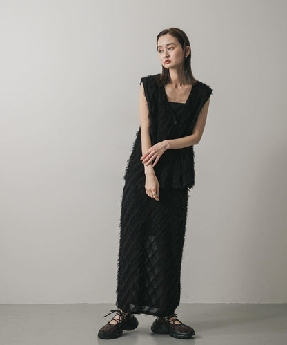 流蘇針織半身裙