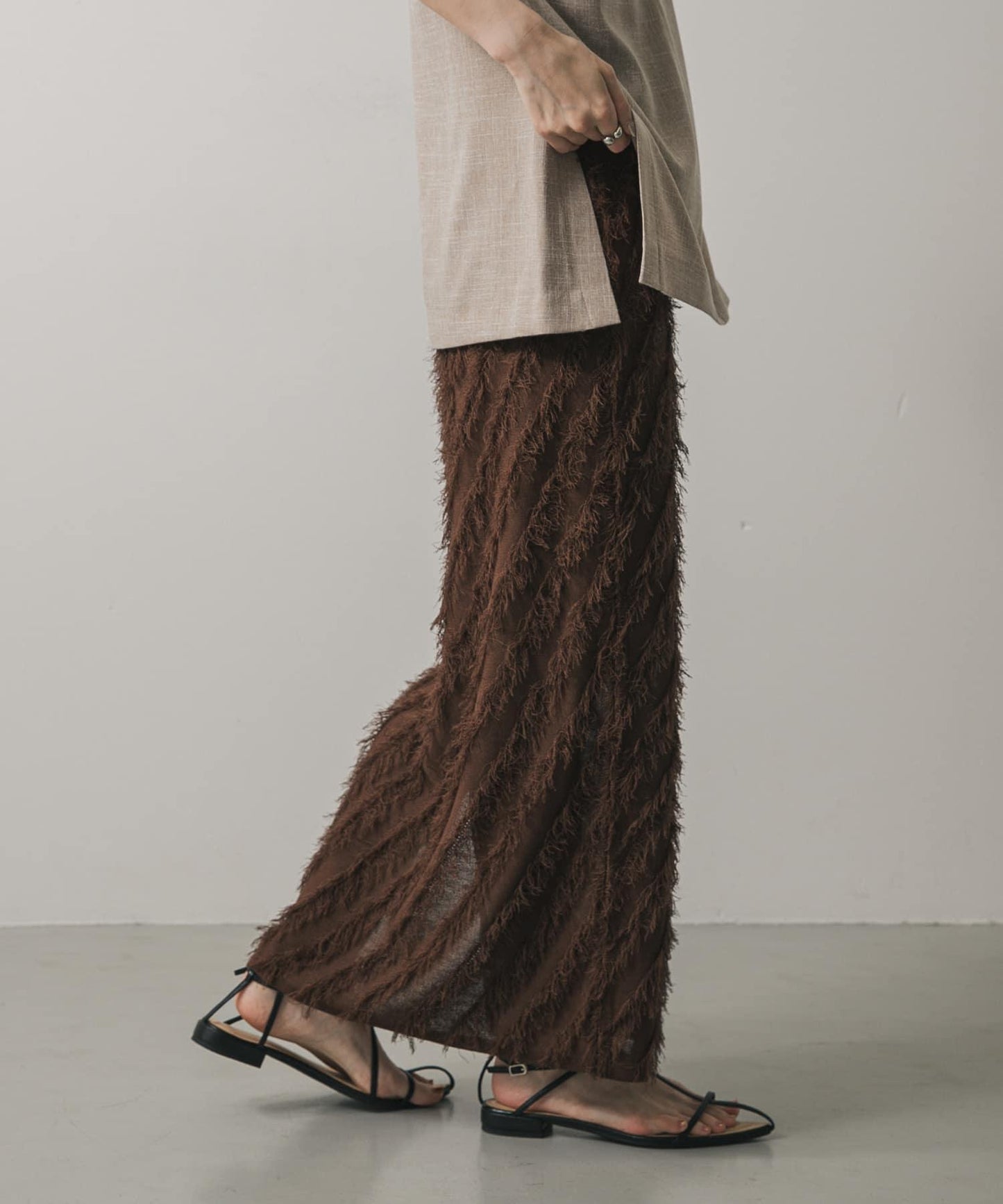 流蘇針織半身裙