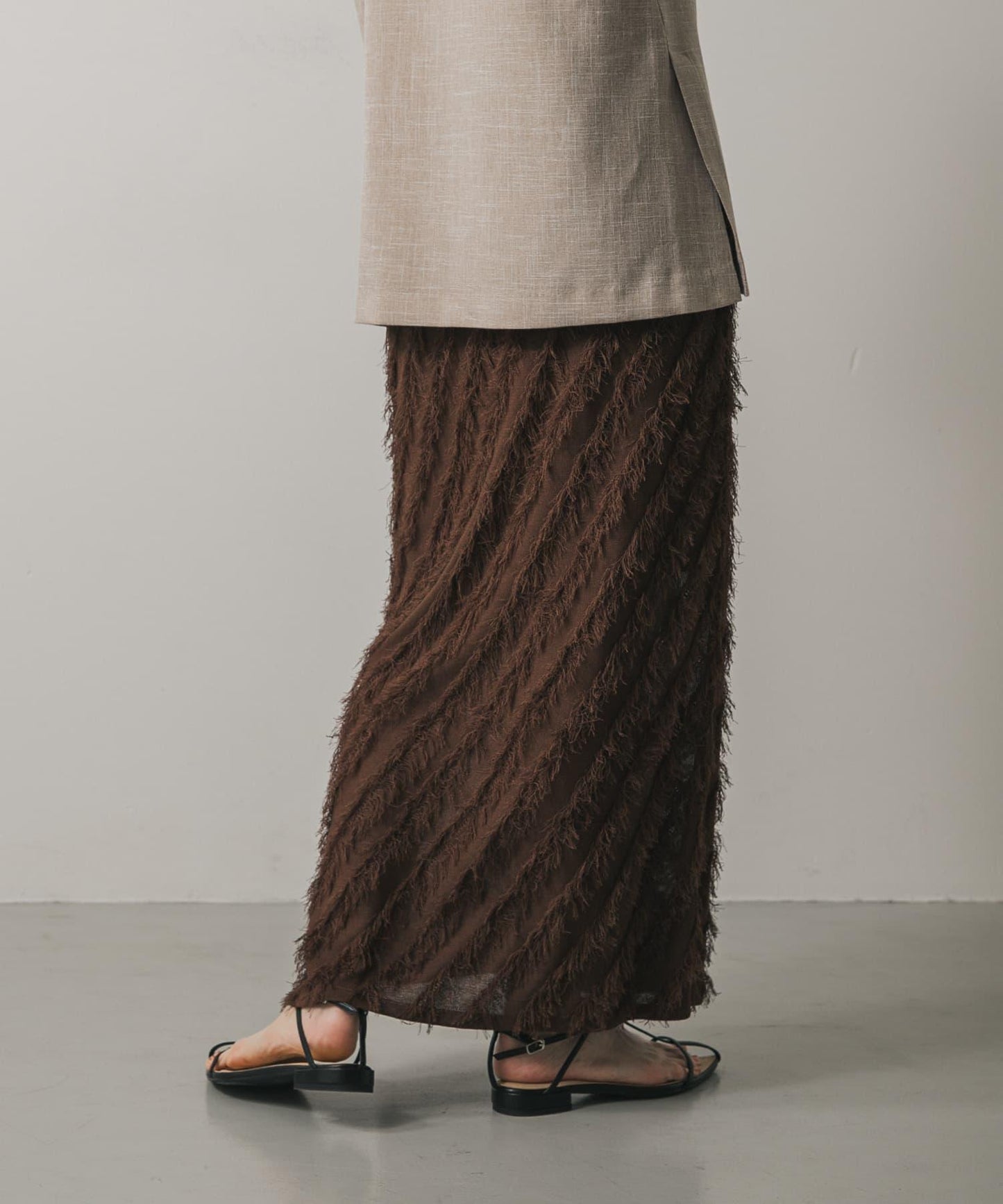 流蘇針織半身裙