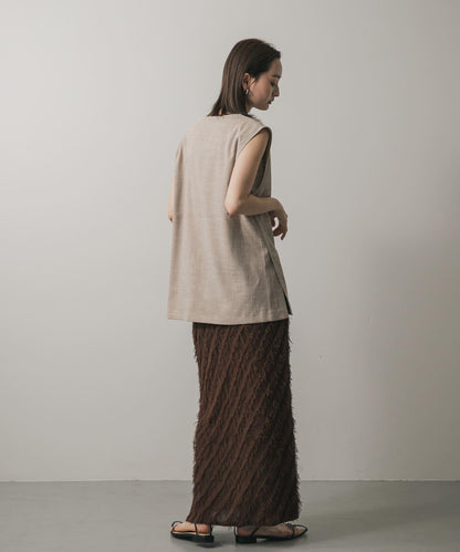 流蘇針織半身裙