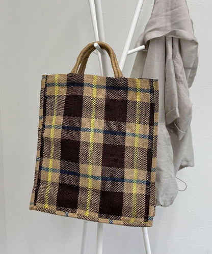 【TARANGO/塔蘭戈】黃麻編織手提購物袋 L