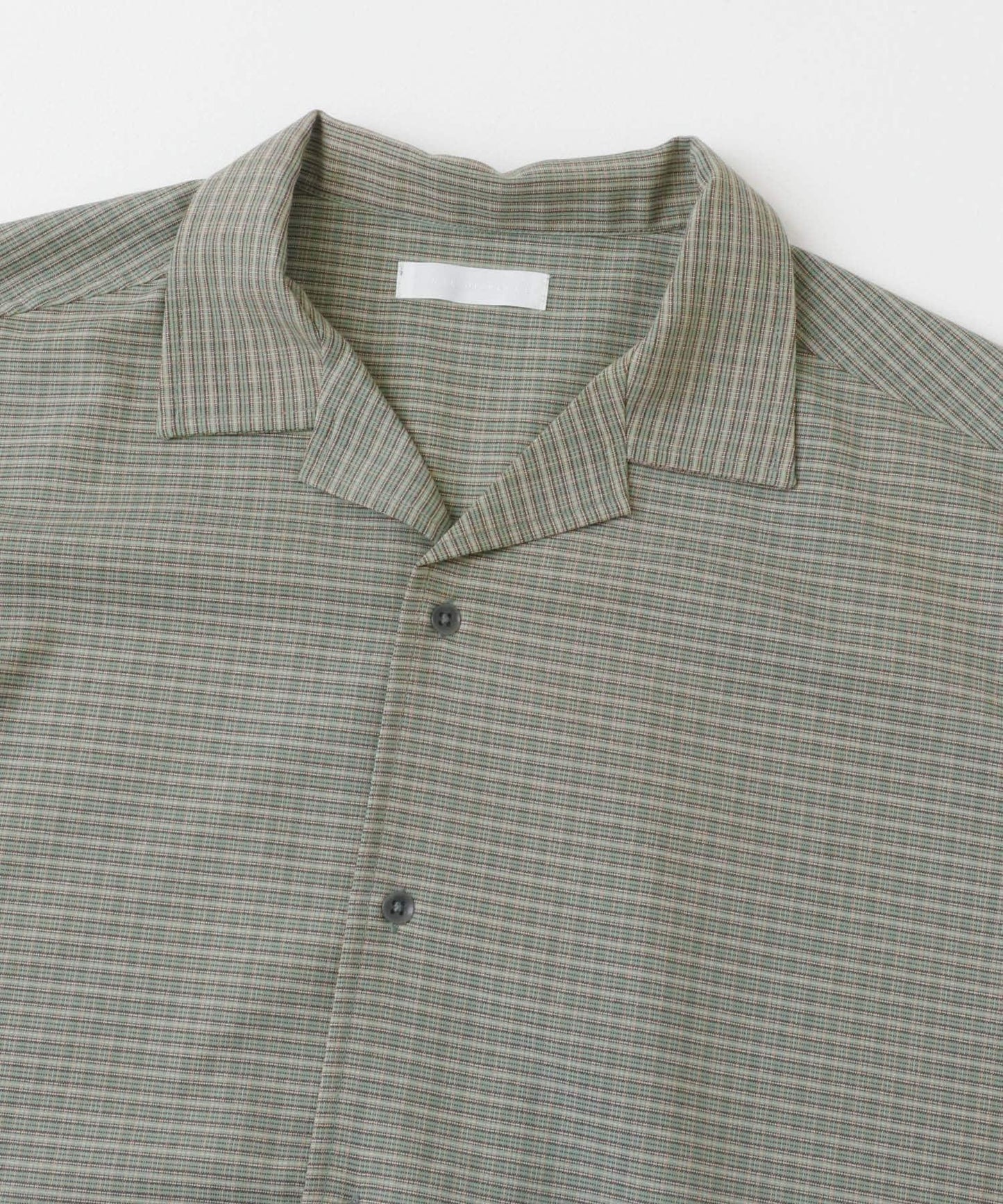 格紋開領短袖襯衫