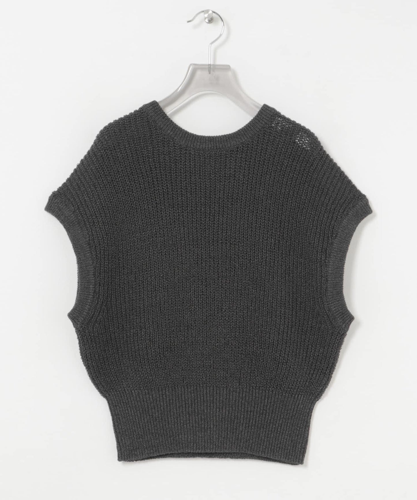 紙紗法式短袖針織衫