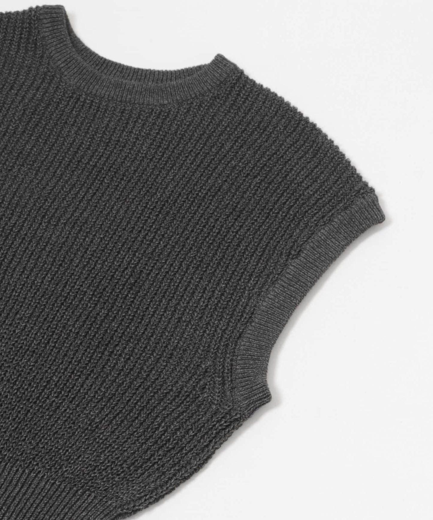 紙紗法式短袖針織衫