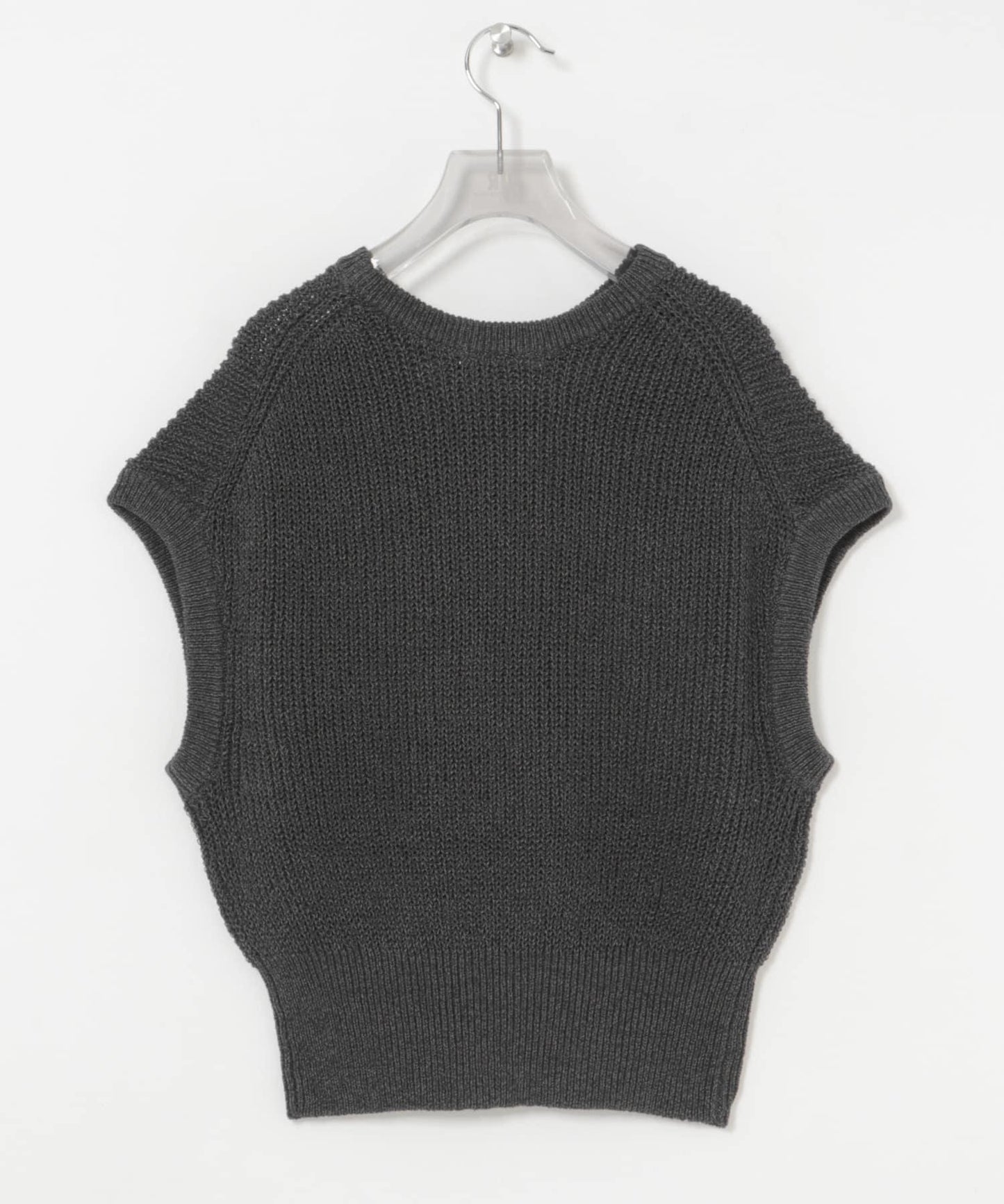 紙紗法式短袖針織衫