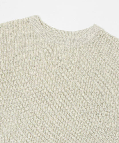 紙紗法式短袖針織衫