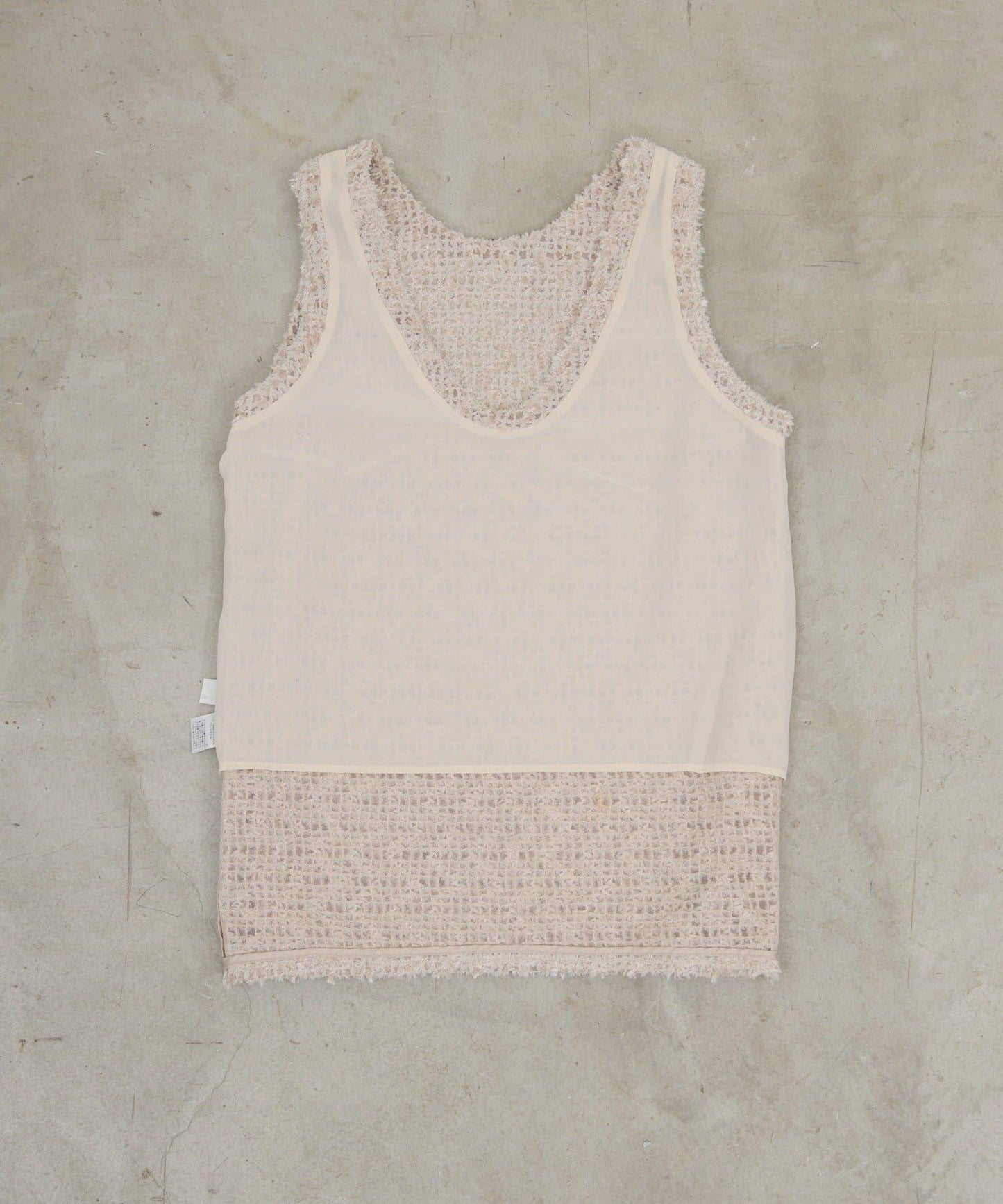 羽毛般刺繡蕾絲薄紗上衣