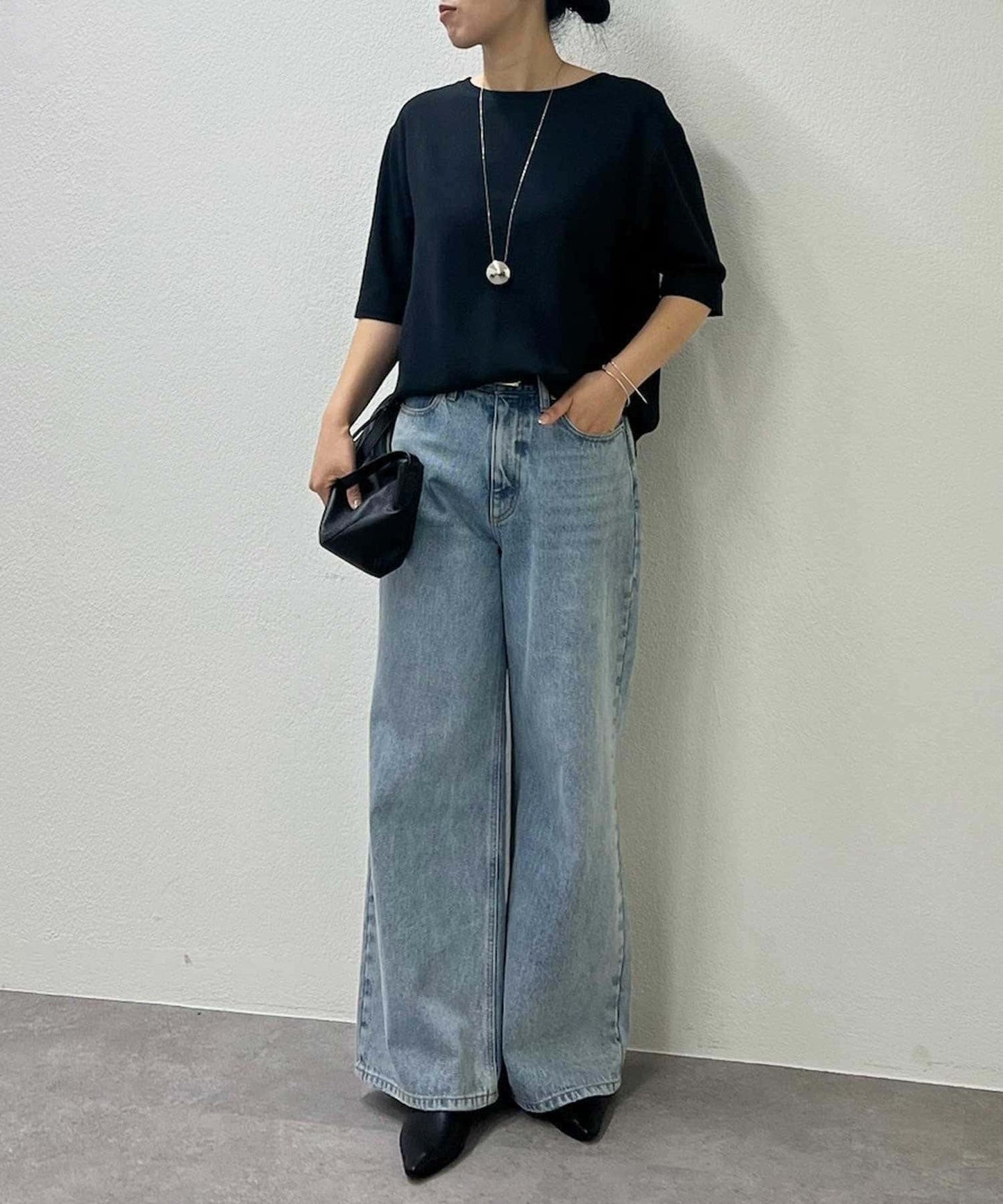 後開叉半袖襯衫