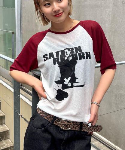 WHO'S WHO gallery Charlotte薄紗插肩五分袖T恤