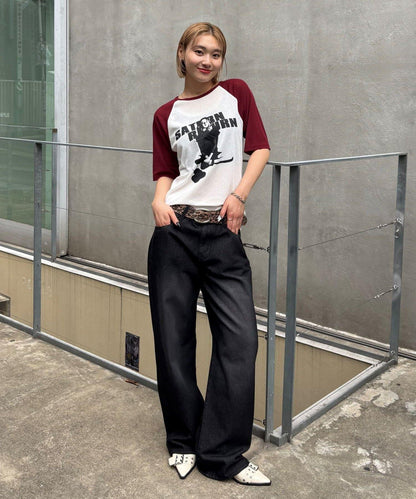 WHO'S WHO gallery Charlotte薄紗插肩五分袖T恤