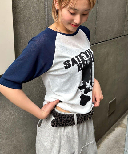 WHO'S WHO gallery Charlotte薄紗插肩五分袖T恤